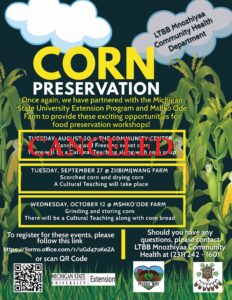 LTBB Mnozhiyaa Community Health Corn Preservation Classes